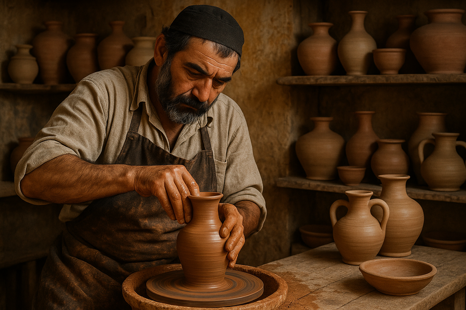 İzmir'de geleneksel seramik işçiliği
